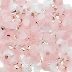Round Tissue Confetti Glitter,Rose Gold Pink White Paper Tissue Confetti Dots for Wedding Birthday Party Decorations,1.76oz