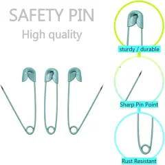 200 Pcs Safety Pins Colored Safety Pins Sewing Pins for Crafting, Sewing, Rimming Fastening Clip Button for Garment Hang Tag (Light Green)