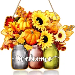 Fall Welcome Sign for Front Door Decorations (	Style1)