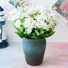 20 Heads Artificial Mini Orchid Outdoor Flower Plant Home Decor White