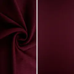 1 Yard Rib 2x1 Solid Knit Fabric, 54/56&Prime; Wide Polyester Spandex Blend Burgundy