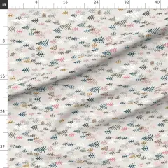 Various Fabrics by the Yard or Fat Quarter Pink Railroad Forest Adventure Outdoor Pine Fir Tree Custom Printed Fabric by Spoonflower