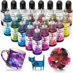 Alcohol Ink Set 24 Vibrant Colors Resin Dye High