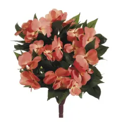 Allstate New Guinea Impatiens Artificial Bush Spray - 13.75" - Salmon Pink
