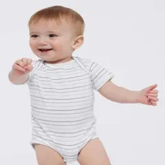 Rabbit Skins&reg; Cozy Fine Jersey Baby Bodysuit Sha Stripe