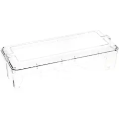 Pioneer Plastics 398C Clear Rectangular Plastic Container, 11.75" W x 4.875" D x 2.4375" H