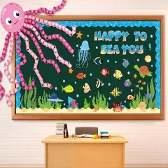 93 Pcs Sea Animal Bulletin Board Summer