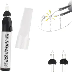 The Beadsmith Thread Zap - 5.25&rdquo; Thread Burner - Plus 2 Pack Replacement Tips Included - Trim, Burn and Melt Thread with one Touch, Ideal for Finishing Bead Weaving and stringing Projects