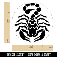 Tribal Scorpion Ready to Strike Self-Inking Rubber Stamp for Crafting Planners Fuchsia