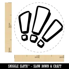 Shocked Surprised Startled Triple Exclamation Marks Self-Inking Rubber Stamp Pink