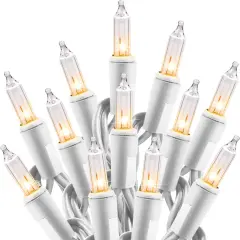 100 Count 25 Feet Incandescent Clear Christmas Lights Set
