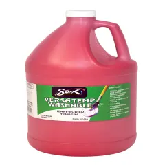 Sax Versatemp Washable Heavy-Bodied Tempera Paint, 1 Gallon, Primary Red