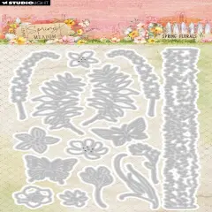 Studio Light Spring Meadow Cutting Die Cutting Dies 14/Pkg-Nr.949, Spring Florals