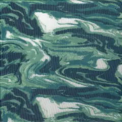 Marble Abstract Digital Mesh Fabric Lightweight Stretch Sheer, 54&rdquo; Wide for Apparel & Crafts TEAL