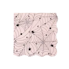 PINK SPIDER WEB LARGE NAPKINS