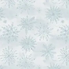 Ice Snowfall Cotton Wideback Fabric per yard
