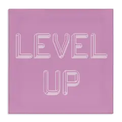 Stupell Industries Level Up Purple & White Canvas Design by Yass Naffas Designs