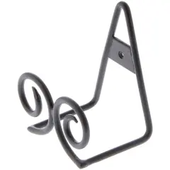 Bard's Black Twin Scroll Wall Mountable Display Easel Stand, 3.5" H x 3.75" W x 2.5" D