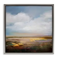 Stupell Industries Calm Landscape & Clouds Floating Frame Design by Karen Hale