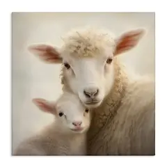 Stupell Industries Lamb & Sheep Cuddles Canvas Design by Heidi Kuntz