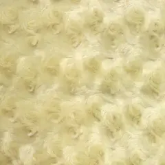 1 Yard Banana Minky Rosebud Fabric Rose Swirl Embossed 58/60" Width