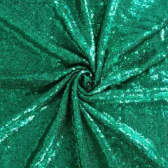 1 Yard Jade Green Glitter Embroidery Sequin Fabric 52" Width Polyester for DIY Curtain, Backdrop & Tablecloth
