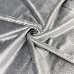 1 Yard Stretch Velvet Fabric for Costumes Dancewear Apparel Upholstery and Crafts 58 60 Inch Width Silver