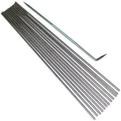 Fireworks Stainless Steel Mandrels & Rake Set &ndash; 12 Mandrels (3/32") + 1 Glass Manipulation Rake for Beadmaking