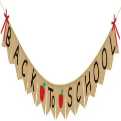 Back To School Banner Burlap