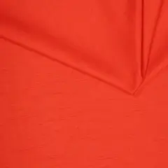 1 Yard Solid Orange Slub Shantung Fabric Silk Look Polyester for Apparel 58/60" Wide