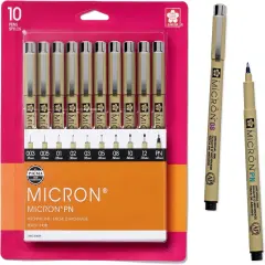 Pigma Micron Fineliner Pens - Archival Black Ink Pens - Pens for Writing or Drawing - Holiday Gifts for Artists, Crafters & DIY Gifts Projects - Assorted Point Sizes - 10 Pack