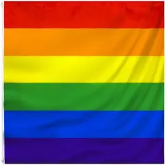 Rainbow Pride FLAG 3x5 FT Polyester gay pride flag outdoor indoor Canvas Header and Double Stitched LGBT FLAG with two Brass Grommets
