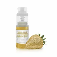 Bakell - Royal Gold Tinker Dust Edible Glitter (4g, 1x Spray Pump) for Food, Desserts, and Beverages!