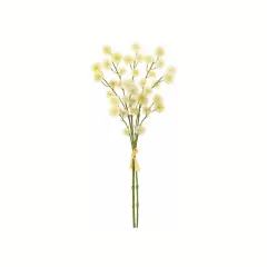 24" Artificial White Thistle Stems &ndash; Faux Floral Bundle for Arrangements, Bouquets & Wreath Making-FBT230-WH