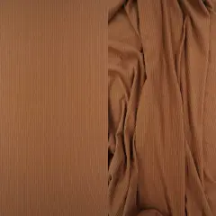 Soft Solid 4&times;2 Yummy Rib Knit Stretch Fabric, 87% Polyester 13% Spandex, 58/60&Prime; Wide CARAMEL