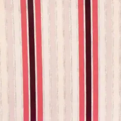 Light Pink-Gray-Multi Stripe Printed Stretch Cotton Poplin Woven Fabric By the Yard