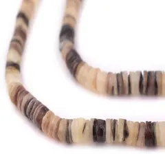 The Bead Chest Mustard Yellow Natural Shell Heishi Beads (5mm)