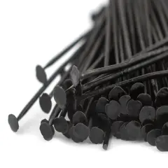 The Bead Chest Midnight Brass 21 Gauge 1 Inch Head Pins (Approx 100 pieces)