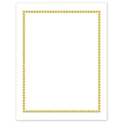 Avery Printable Full-Sheet Cardstock, Gold Beads, 8.5" x 11", Matte White Full-Sheet Cardstock, Laser/Inkjet, 10ct, Great for Craft Cardstock Paper