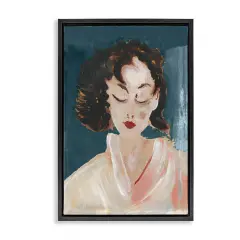 Stupell Industries Abstract Vintage Female Floating Frame, design by casa cartissi