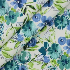 Richloom Solarium BETTINA Outdoor/Indoor Fabric Aqua