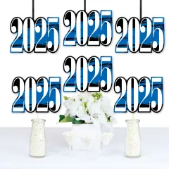 Big Dot of Happiness 2025 Blue Graduation Decorations - DIY Party Essentials - Set of 20
