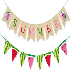 Summer Banner Watermelon Theme