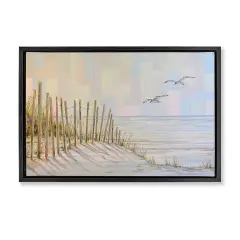 Stupell Industries Tranquil Dunes Coastal Landscape Floating Frame By Linda Sperruzzi