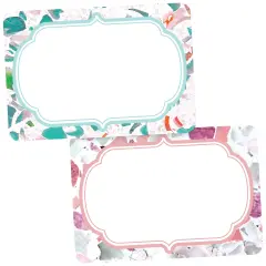 Avery Adhesive Name Tags, Terrazzo, Teal & Rose, 2-1/3" x 3-3/8", 80 Name Stickers (80026)