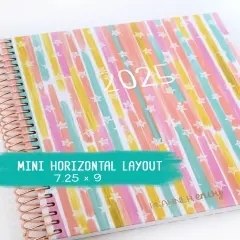 2025 Planner - Mini Horizontal Layout, Spiral Bound - "Stars & Stripes" (#410)