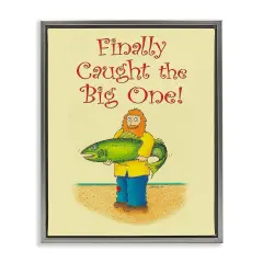 Stupell Industries The Big One Fisherman Floating Frame Design by Roger Straub