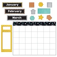 I &hearts; Metal&trade; Wipe-Off&reg; Calendar Bulletin Board Set