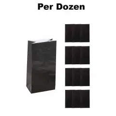 Paper Treat Bags 5"x 10" - 12 Pc Black