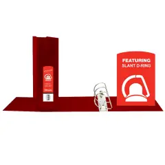 Slant D Ring View Binder with 2 Pockets, 2", Burgundy